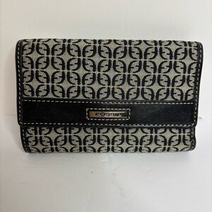 Fossil Black and Gray Patterned Wallet